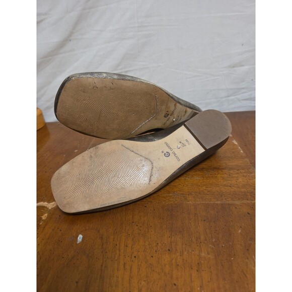 Corso Como Astrid Size 7.5 Silver Metallic Flat Ballet Flats Shoes Bow - Picture 6 of 6